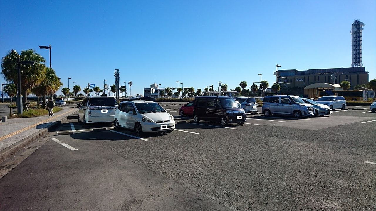 駐車場も桜島フェリーターミナルに隣接