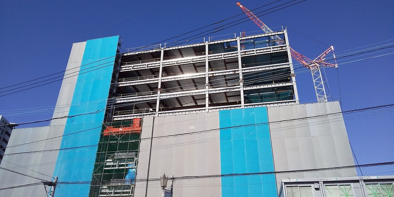 鹿児島市 キラメキテラス 順調に建設が進みます